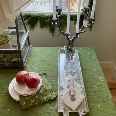 Antler Silver Serving Tray