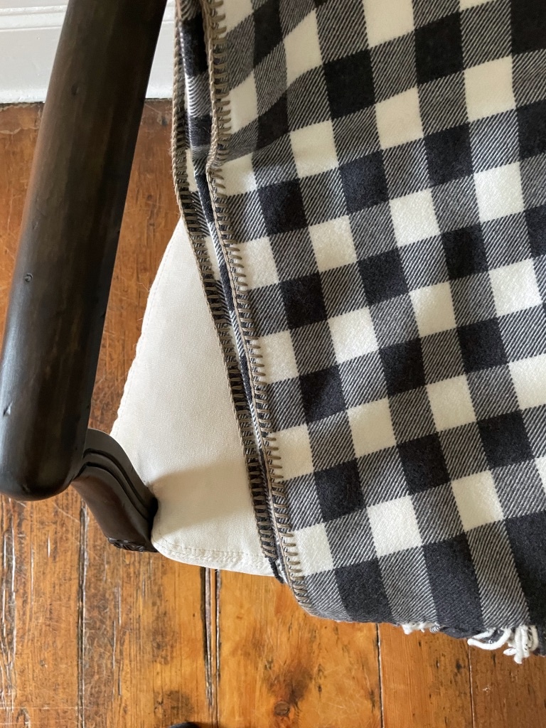 Black check throw clearance