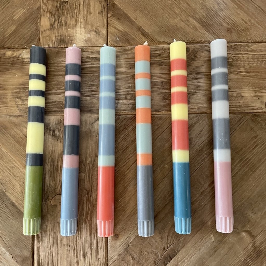 Taper  Candle - Striped, British Color Standard