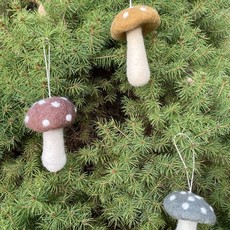 Felted Mushroom Ornament