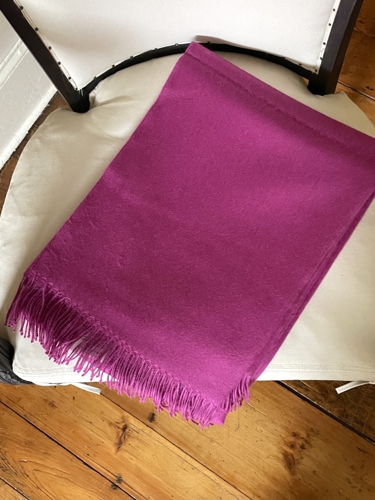 Paris Throw Fuschia Honeychurch Home