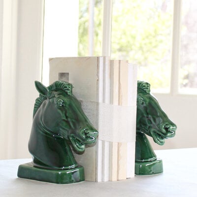 Ceramic Horse Bookends