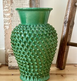 Tall Pinecone Vase - Green