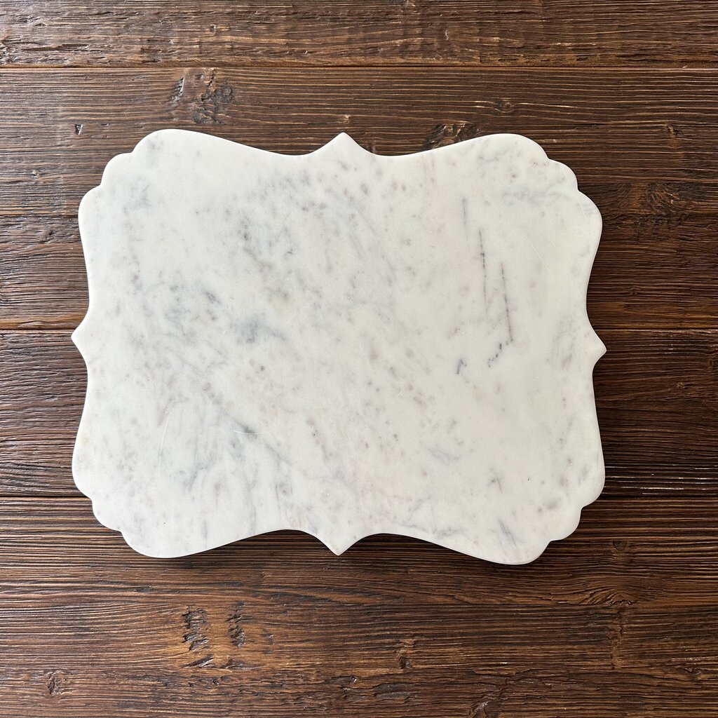 White Marble Scalloped Board