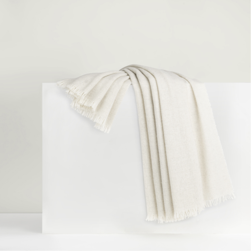 Silver Italian Luna Cashmere Throw