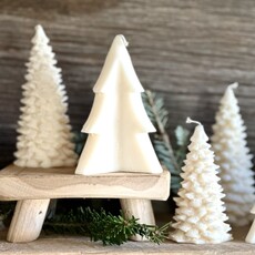 Christmas Tree Candles - White