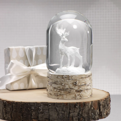 Snow Globe - Birch with Moose