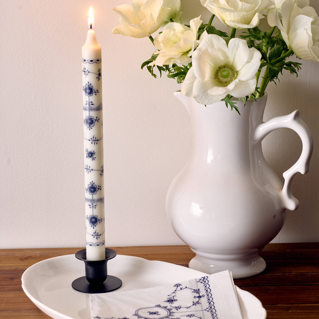 Blue Fluted Candles