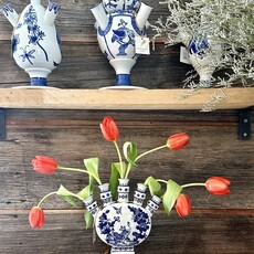 Tulipiere Vase - Blue & White