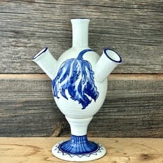 Tulipiere Vase - Blue & White