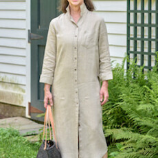 Lucy 100% Linen Dress Long -