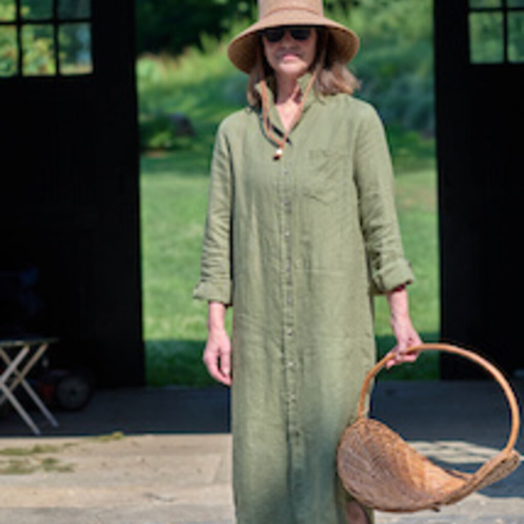 Lucy 100% Linen Dress Long -