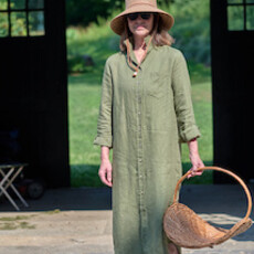 Lucy 100% Linen Dress Long -