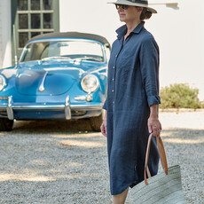 Lucy 100% Linen Dress Long -