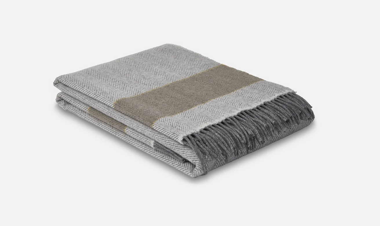 Ochre herringbone throw best sale