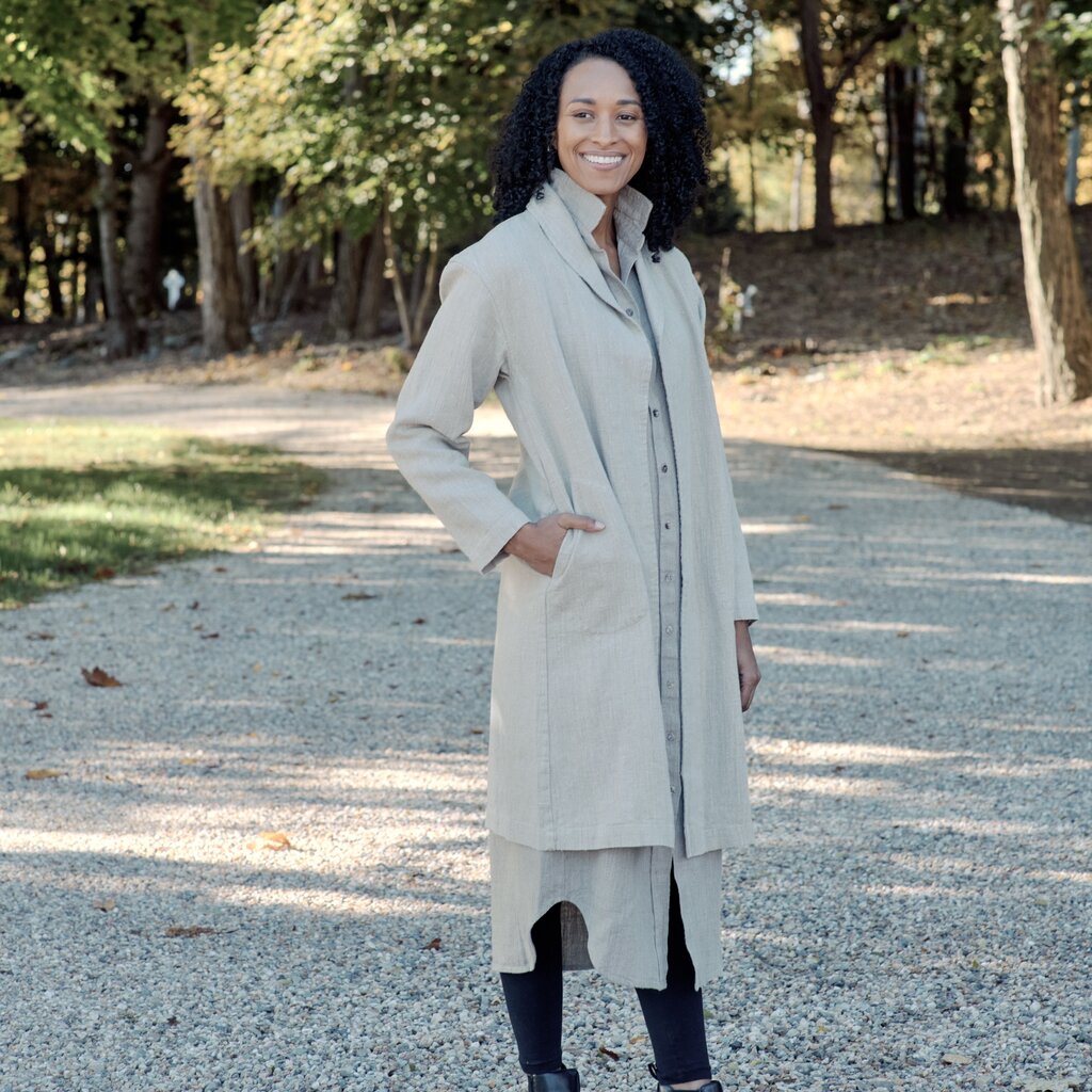Lucy Natural Linen Long Dress - Terra Natural