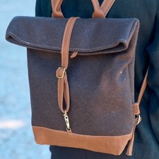 Felted Wool / Leather Backback