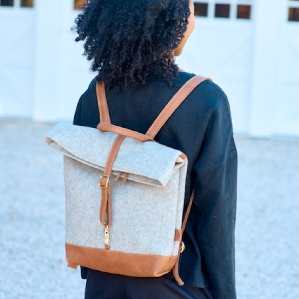 Felted Wool / Leather Backback