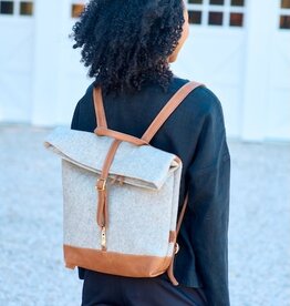 Felted Wool / Leather Backback