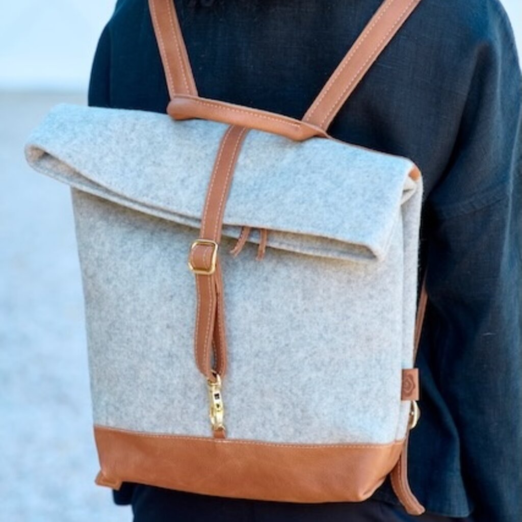 Felted Wool / Leather Backback