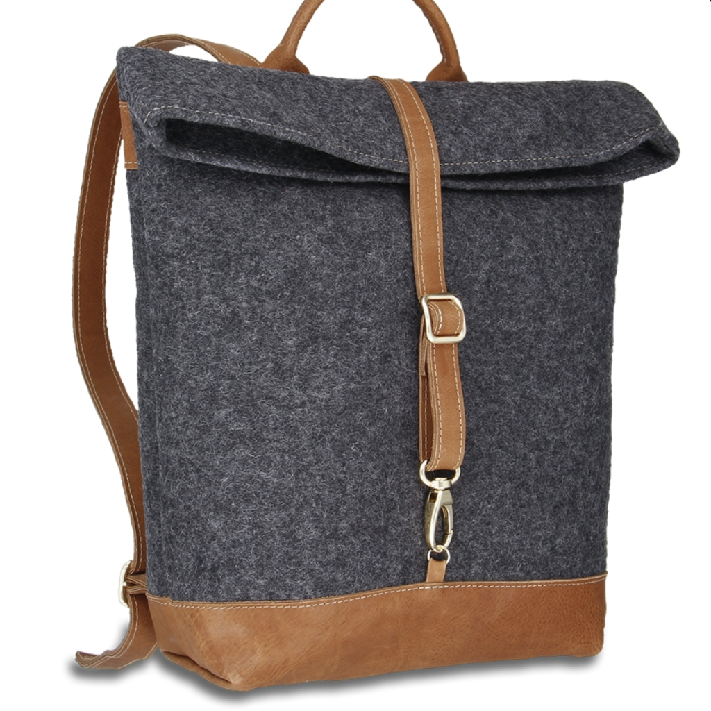 Felted Wool / Leather Backback