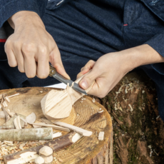 Higonokami Folding Knife - Brass Handle, Blue Steel