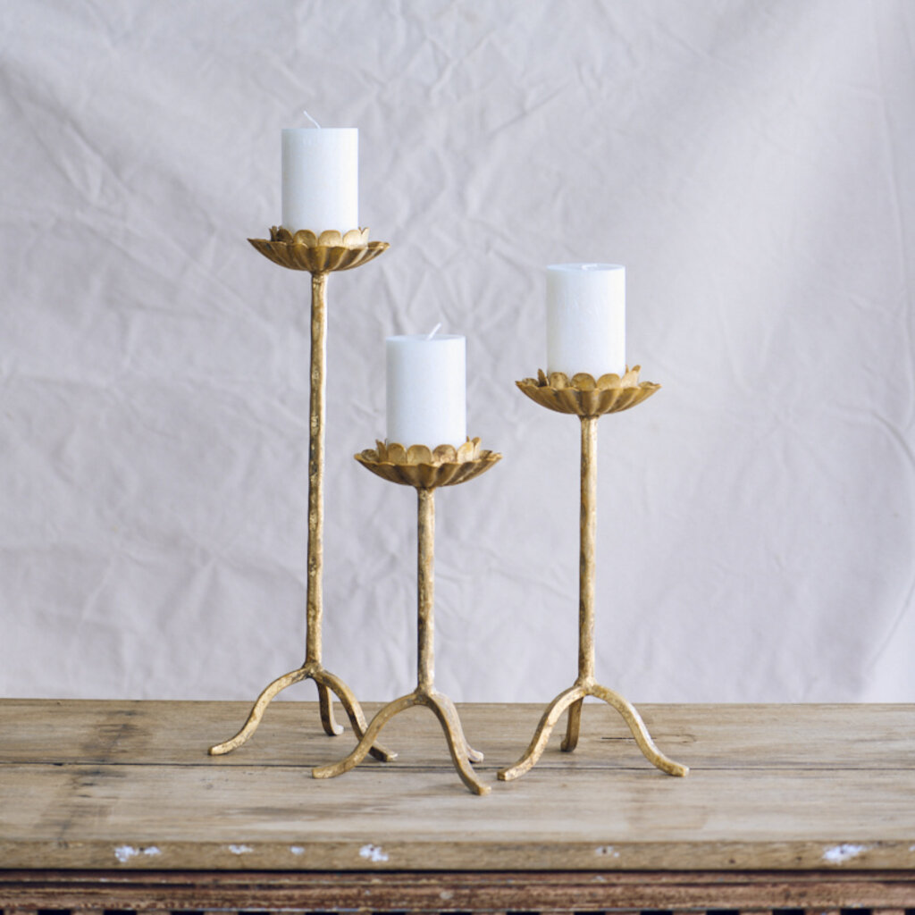 Flower Candlestick - Iron