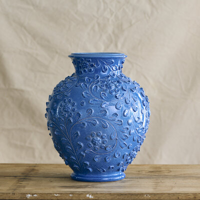 Vase with Vines - Blue
