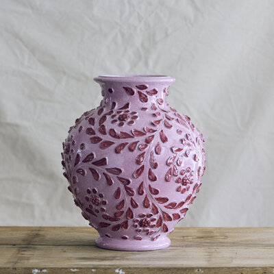 Vase with Vines - Pink