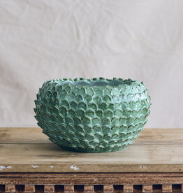 Scalloped Bowl - Dark Green