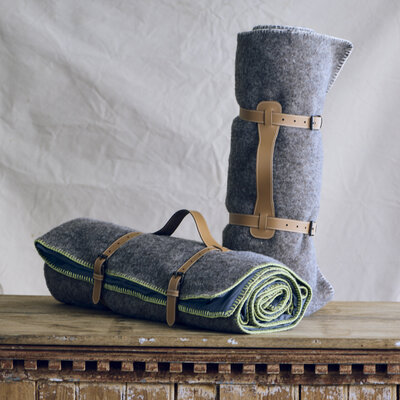Montcalm Grey Picnic Throw - Basil Stitch