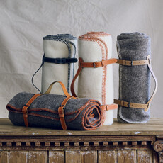 Lustou Ivory Throw - Tangerine Stitch