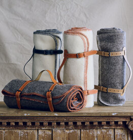 Lustou Ivory Throw - Tangerine Stitch