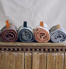 Aure Grey Throw - Ivory Stitch