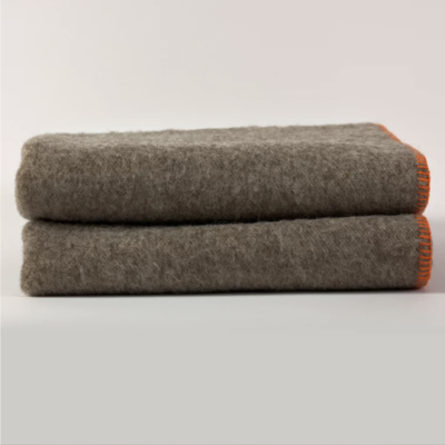 Aure Grey Throw - Tangerine Stitch