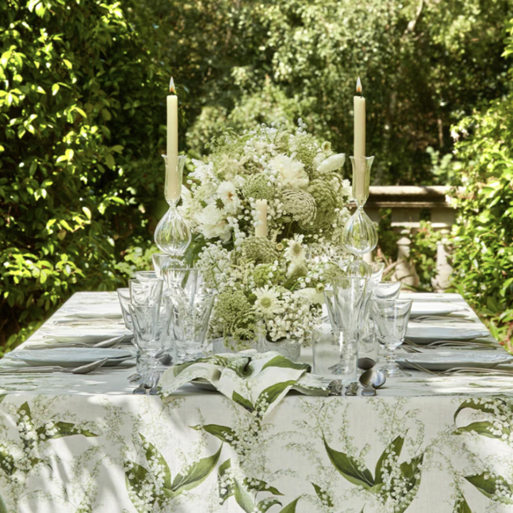 Summerill & Bishop Lily of the Valley Tablecloth
