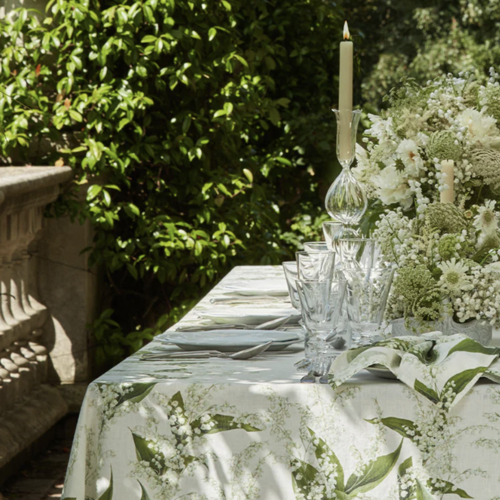 Summerill & Bishop Lily of the Valley Tablecloth