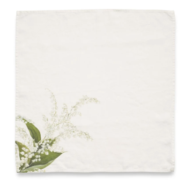 Summerill & Bishop - Lily of the Valley 'Muguet' Linen Napkin