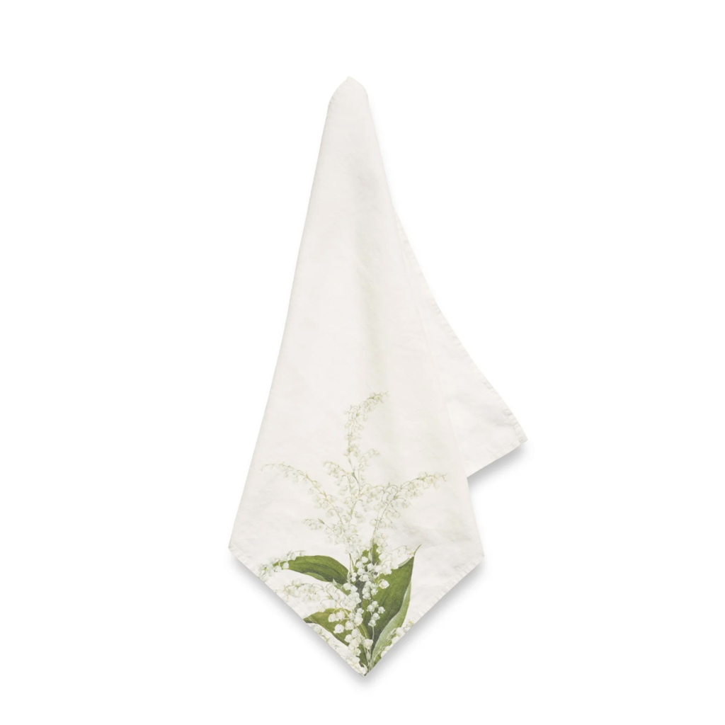 Summerill & Bishop Lily of the Valley 'Muguet' Linen Napkin