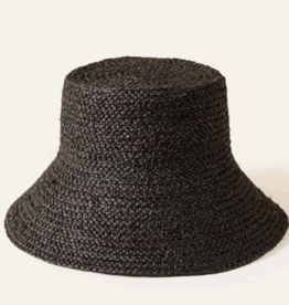 Raffia Bucket Hat - Black