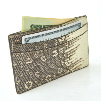 Lizard Card Case - Natural