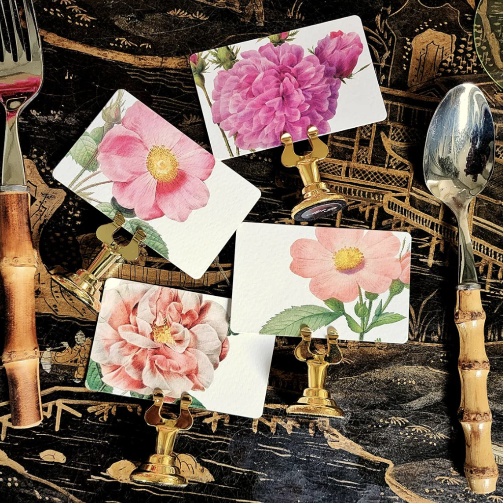 Rose Garden Place Cards (16) - Upright