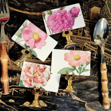 Rose Garden Place Cards (16) - Upright