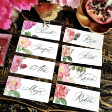 Rose Garden Place Cards (16) - Laydown