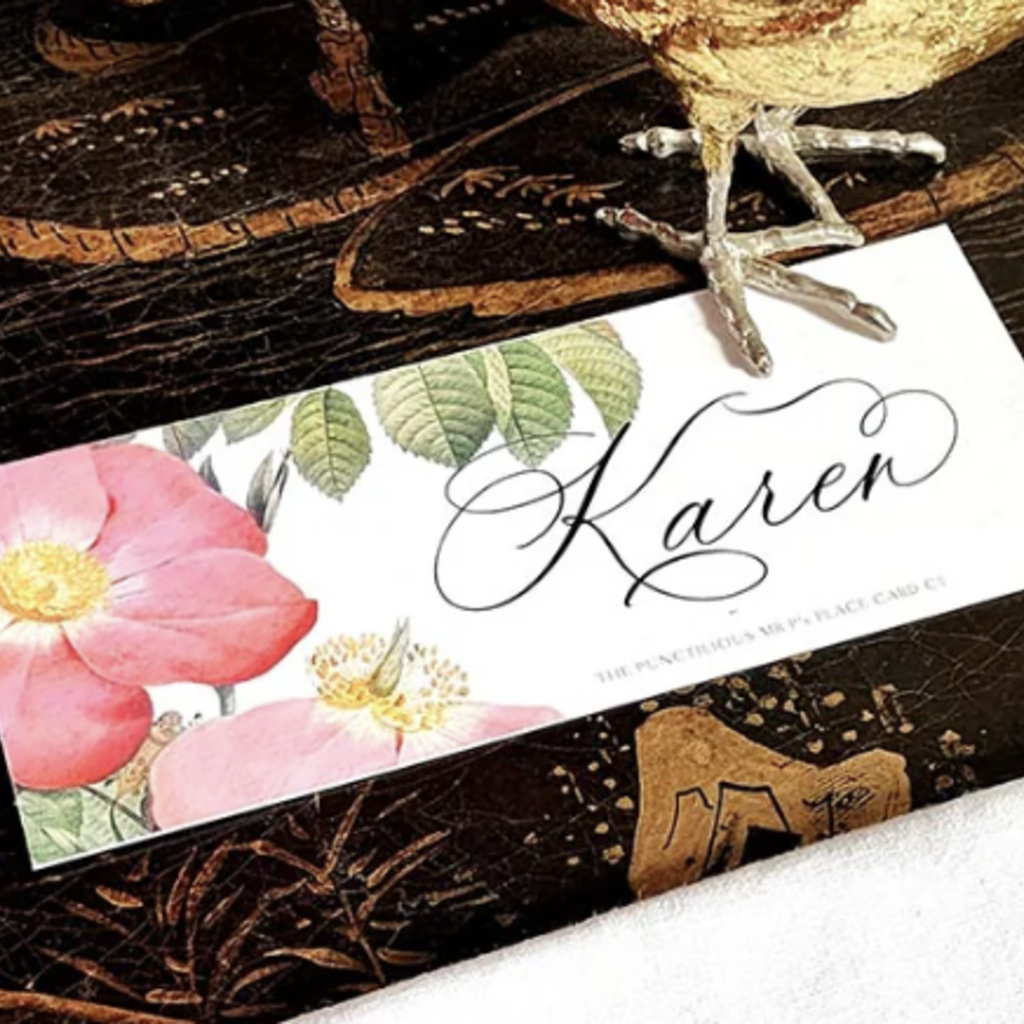 Rose Garden Place Cards (16) - Laydown