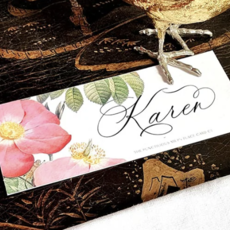 Rose Garden Place Cards (16) - Laydown
