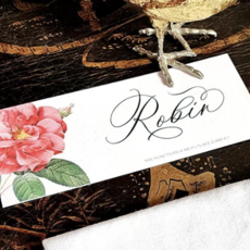 Rose Garden Place Cards (16) - Laydown