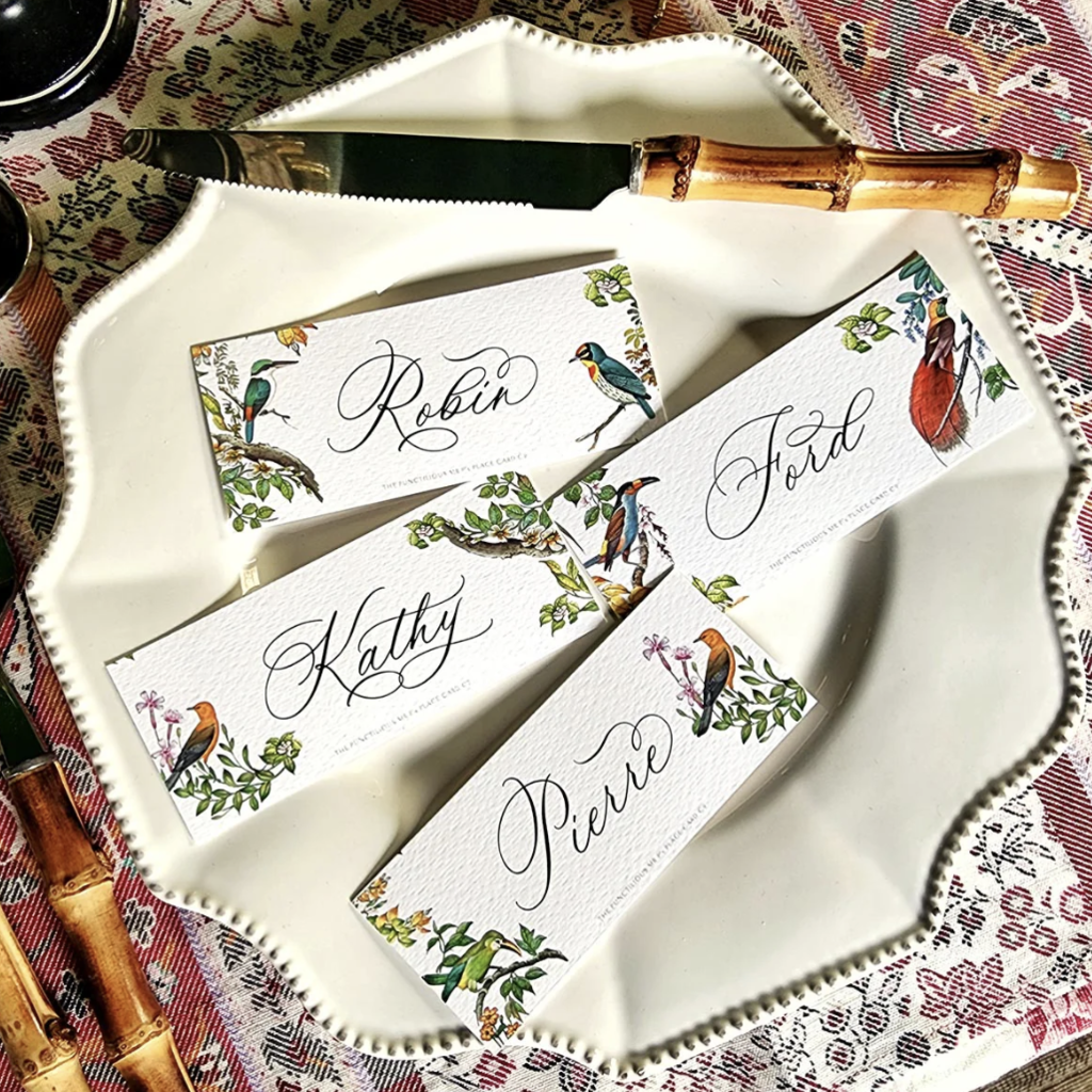 Birds of India Place Cards  (16) -  Laydown