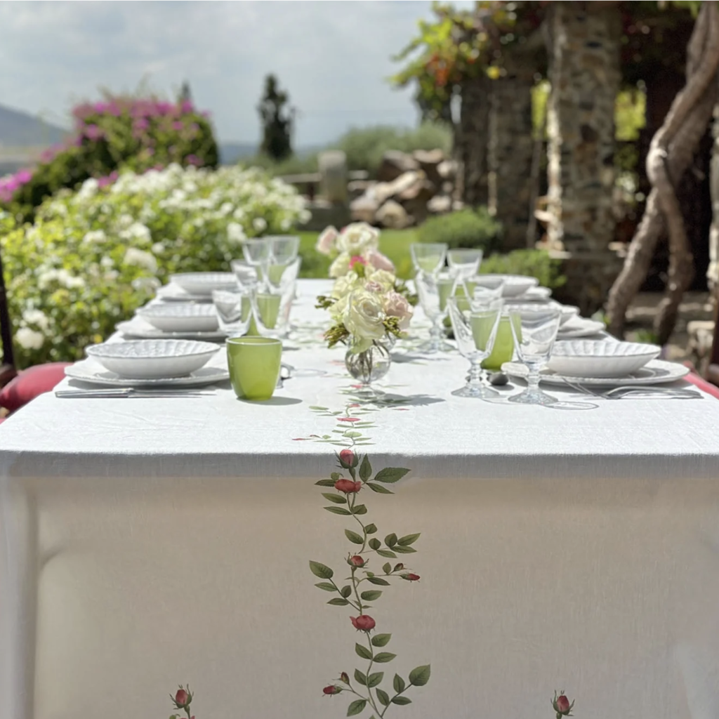 Rose Trellis Tablecloth -