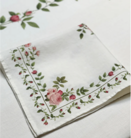 Rose Trellis Linen Napkin